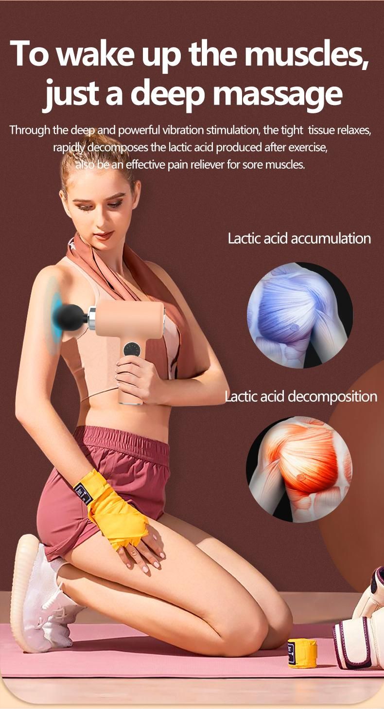 Portable Handheld Electric Deep Tissue Percussion Body Therapy Fascia Vibration Muscle Massage Gun