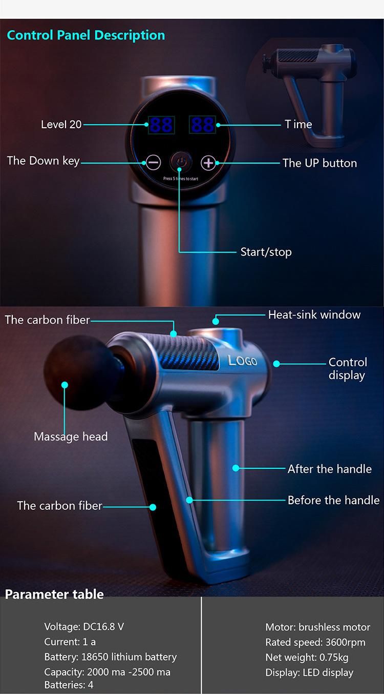 Deep Electric Booster Massage Gun Therapy Cordless Muscle Massage Gun