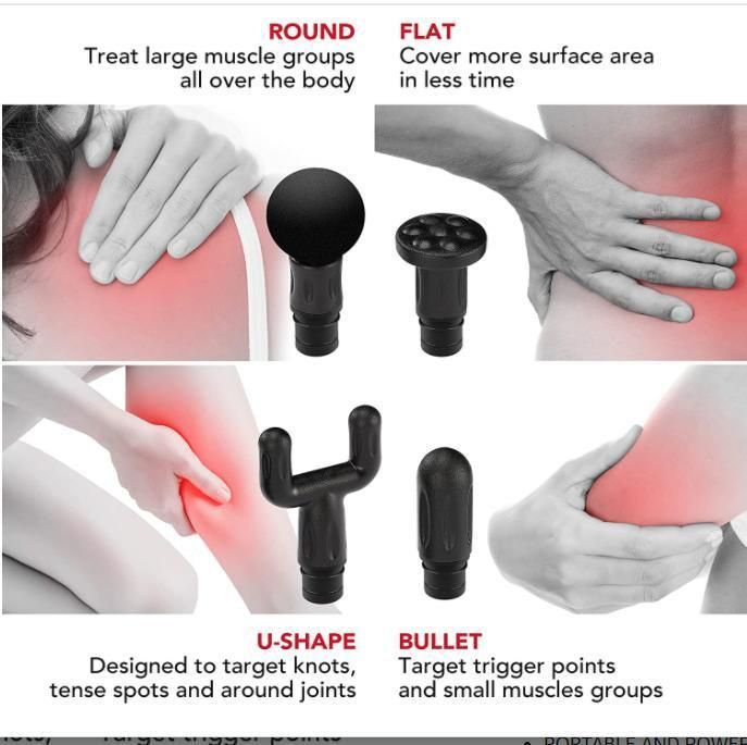 Low Noise Handheld Massager Deep Muscle Tissue Percussion