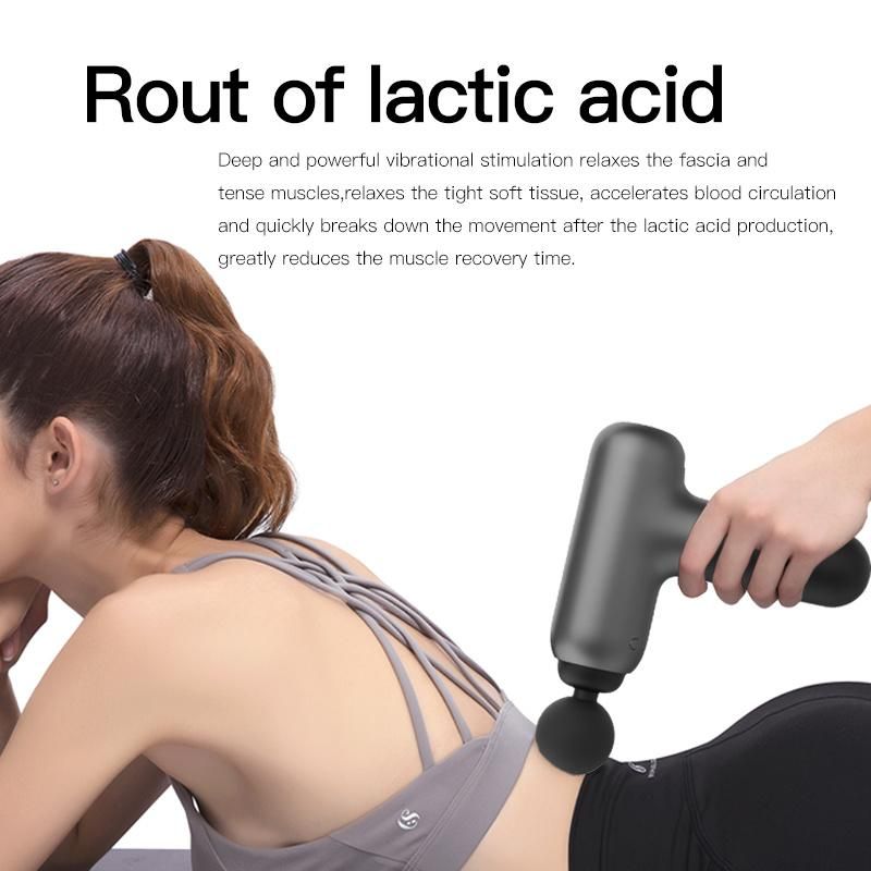 30 Speed Handheld Deep Tissue Percussion Muscle Massage Gun, 6 Head Attachments Quick Rechargeable Body Vibration Massage Gun