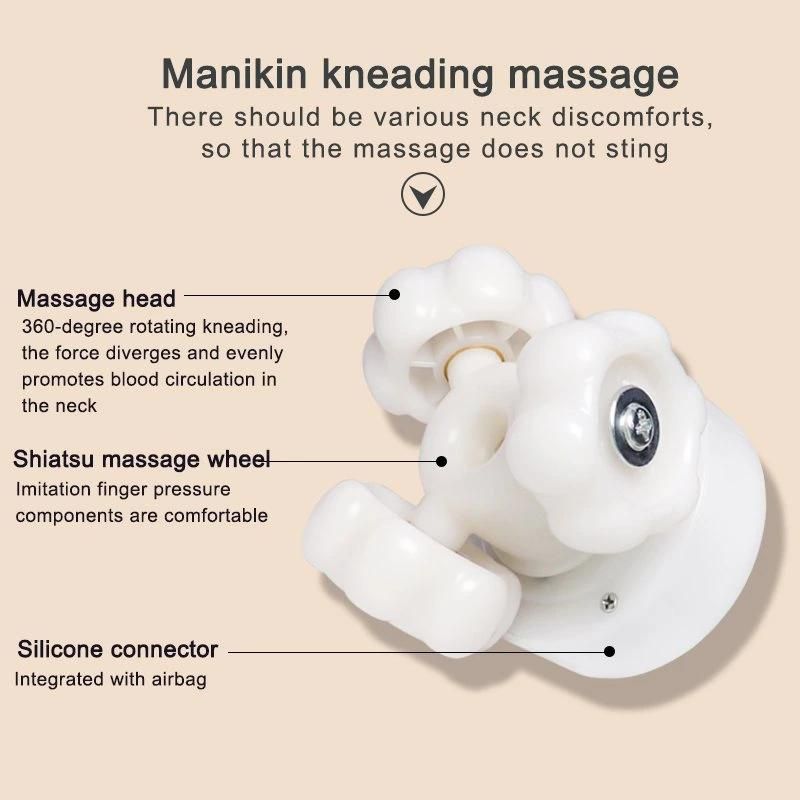 Airplane Sleeping Round-Shaped Air Bag Type Portable Neck Massager Shiatu Massage Travel Pillow