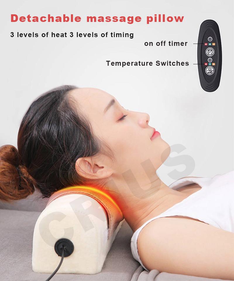 Car Home Electric Massage Pillow Neck Shoulder Back Massager Pillow with Heat