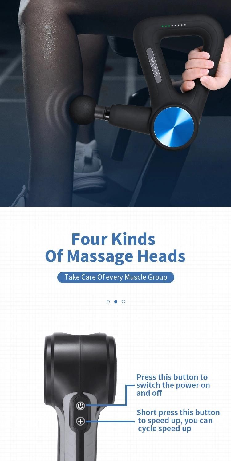 Handheld Therapy 4 Heads Sports Deep Muscle Massage Gun