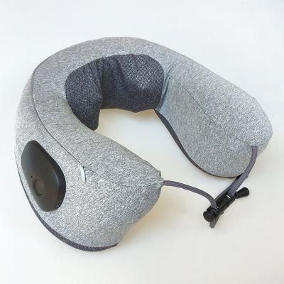 Electric Battery Operated Shiatsu Kneading Heating Memory Foam U Shaped Neck Massage Pillow