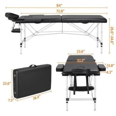 Folding Aluminium Base Table Facial Portable Beauty Massage Bed