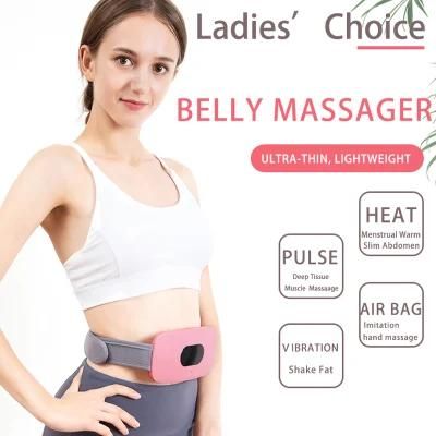 Hezheng Electric Pulse Vibrating Fitness Burning Fat Lose Weight Abdomen Pain Heating Cellulite Belly Slimming Belt Massager