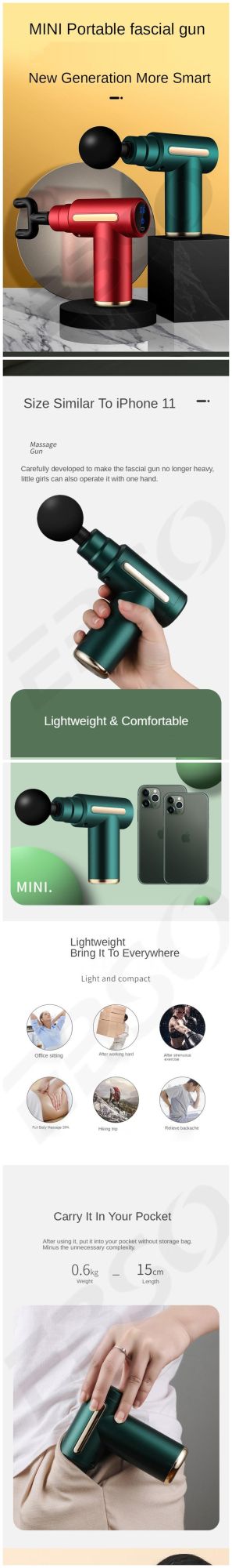Handheld Vibrating Body Massager Vibration Massage Gun