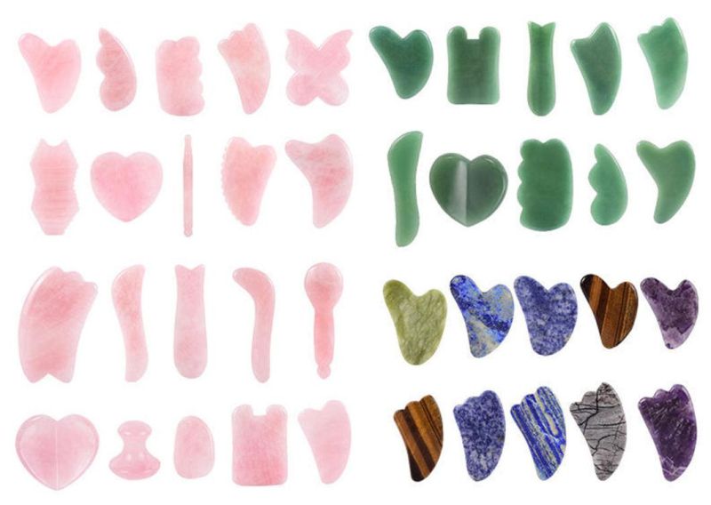 Coeur Rose Jade Body Logo Stone Box Gua Sha Comb Pink Packaging Private Label Box Buy Heart Teeth Natural Polished Gua Sha