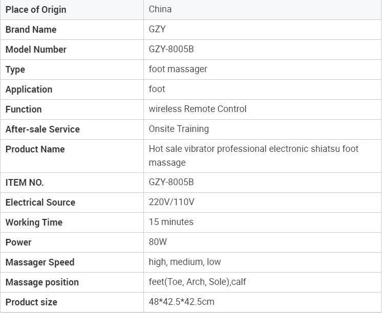 Hot Sale Vibrator Professional Electronic Shiatsu Foot Massage