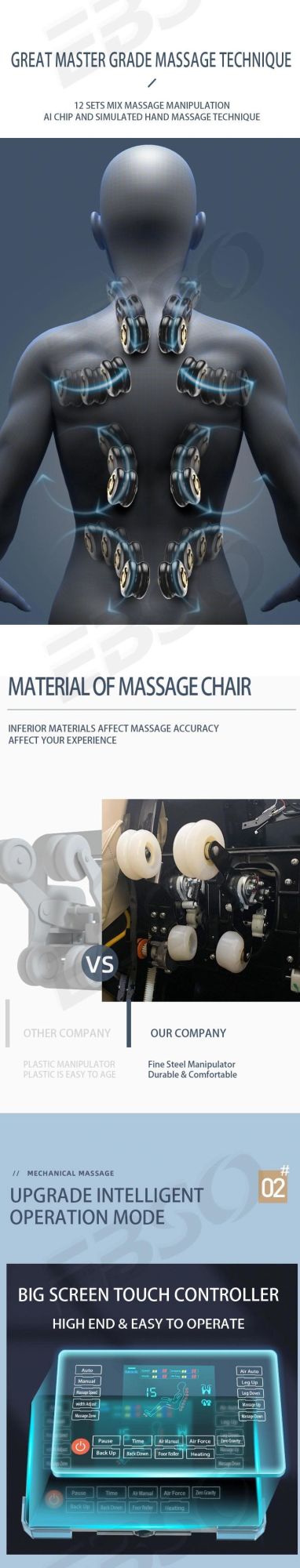 Kiki Massage Electric Tonstant Temperature LCD Display Zero Gravity Full Body Shiatsu Sofa 4D Care Massage Chair