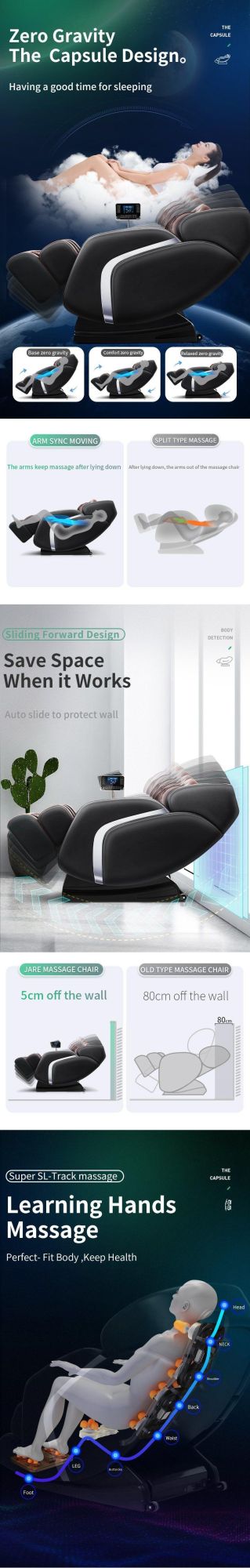 Newest 3D Multifunctional Massage Equipment China Recliner Chair Remote Control