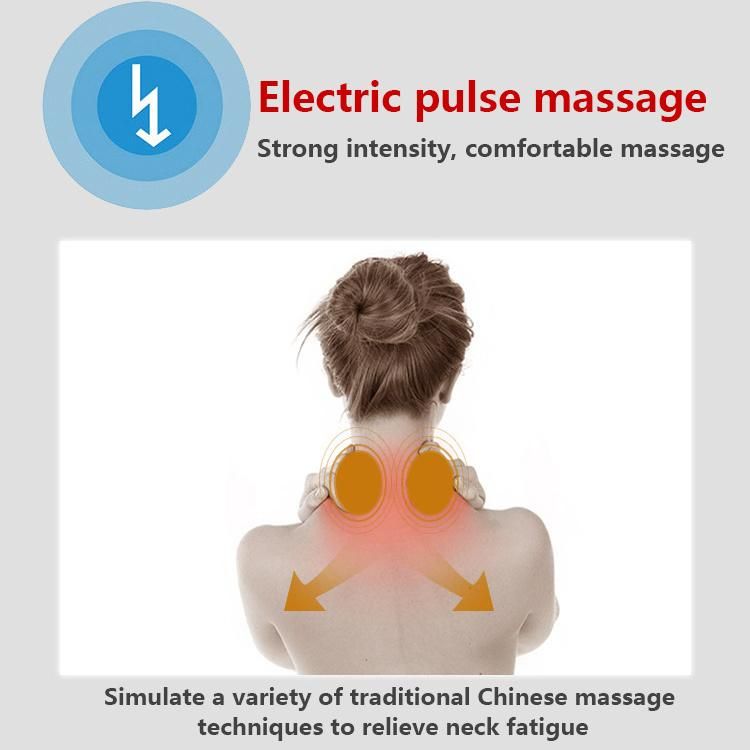 2021 Powerful Wireless Mini Electric EMS Neck Massager Intelligent Remote Control Heating Electronic Smart Neck Massager