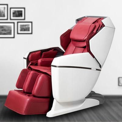 Full Body Shiatsu Massage Chair with 3D Zero Gravity Technology White and Red