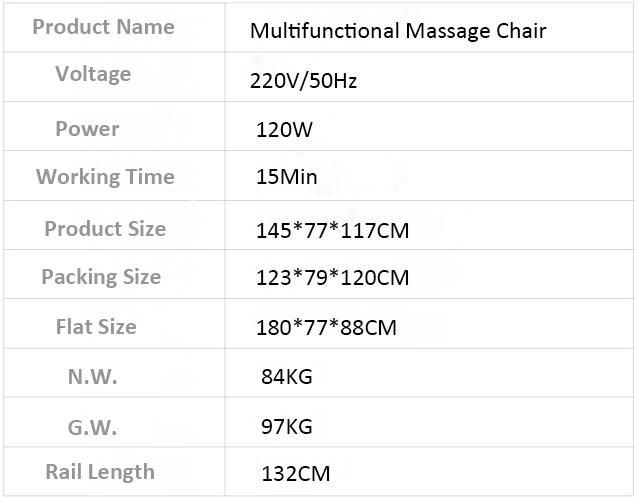 Home Use Zero Gravity Single Multifunctional Massage Chair