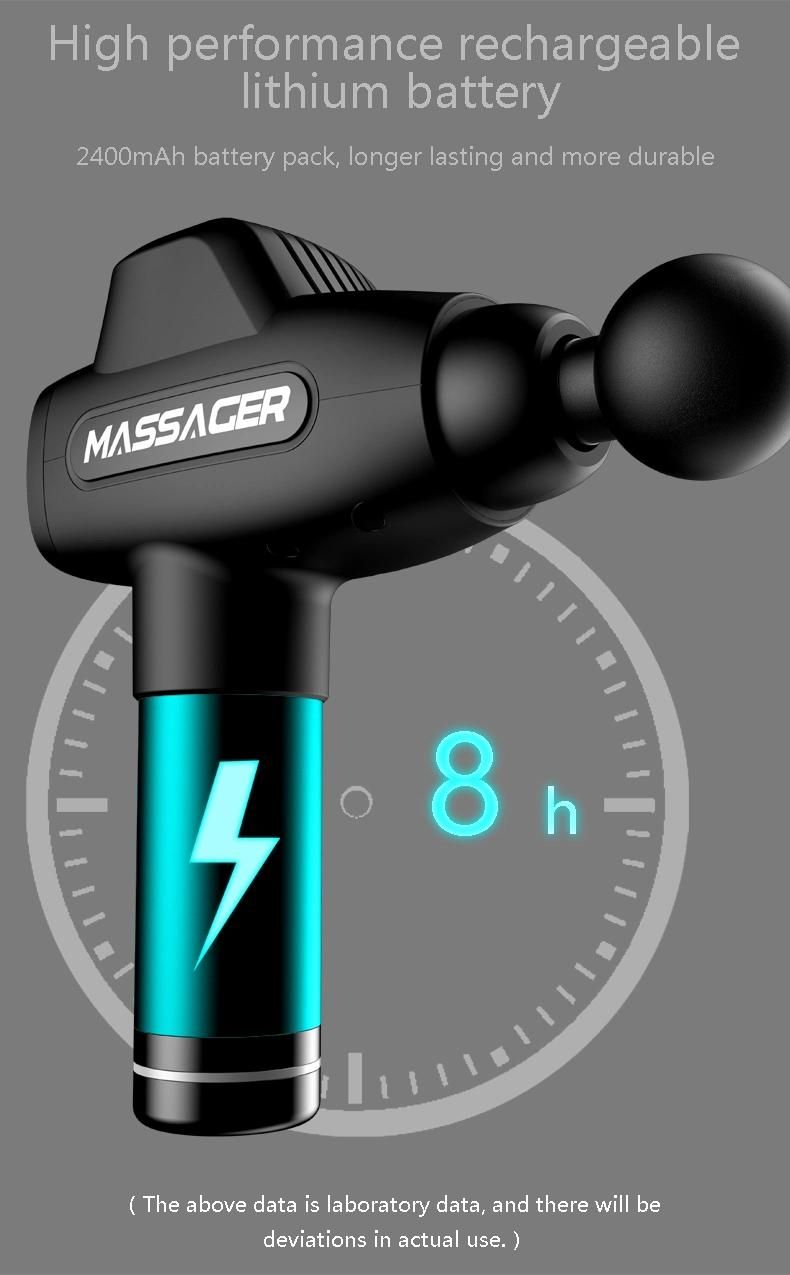 4 Heads Handheld Personal Percussion Rechargeable Electric Massager Muscle Massage Gun