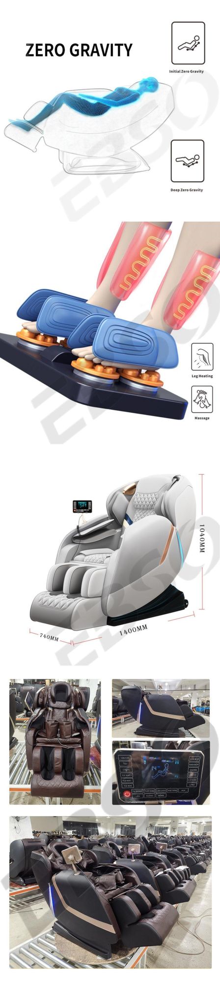 2022 New Style 4D Shiatsu Zero Gravity Luxury Massage Chair Zero Gravity Heating Massage Chair