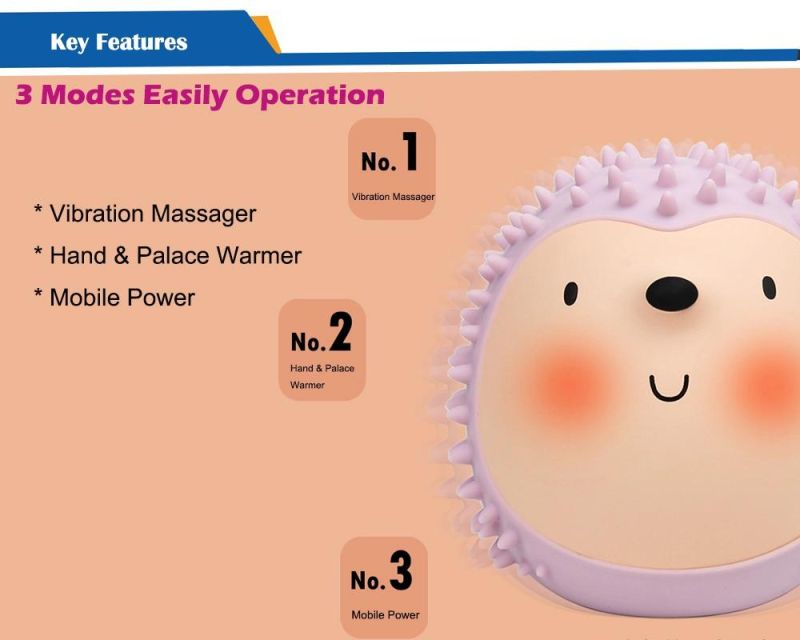 2022 New Gift Electric Vibration Mini Hot Compress Body Massager