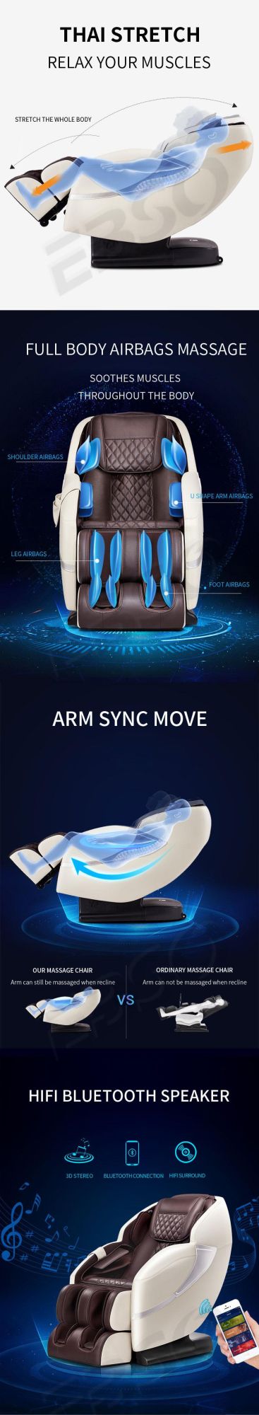 High Quality Durable Using Various Optimum Smart Massage Chair