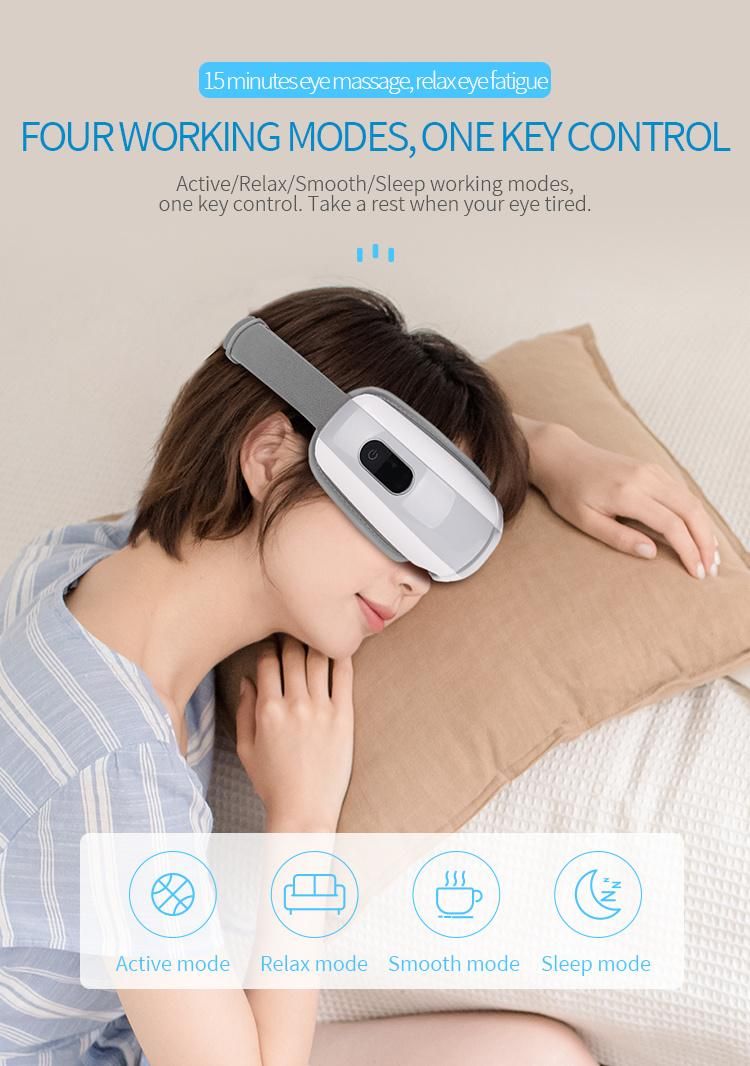 with Heat Electric Sleep Mask to Relax Eye Strain and Dark Circles Eye Massager