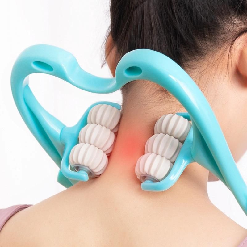 Rolling Massager Six-Wheel Cervical Spine Multifunctional U-Shaped Neck Kneading Clamp Wyz15305