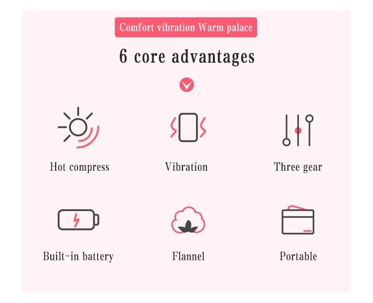 Fast Heating Pad Electric Cordless Heated Waist Belt Menstrual Heating Massaging Pad