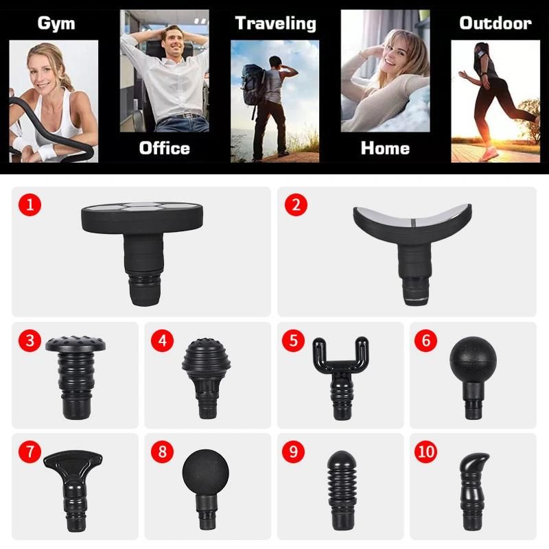 Kneading Hammer Deep Tissue Vibration Portable Body Percussion Professional Heated Muscle Mini Massage Fascial Gun