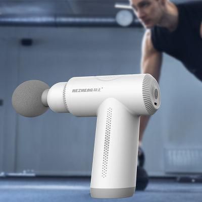 Hezheng Cordless Portable Deep Tissue Muscle Massage Gun Equipment Body Sport Percussion Massager Handheld Gym Body Massage Equipment