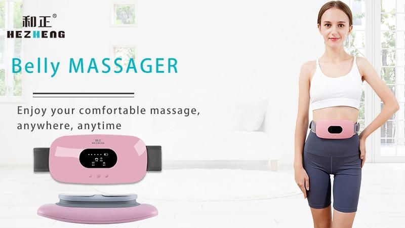 Hezheng Electric Pulse Vibrating Fitness Burning Fat Lose Weight Abdomen Pain Heating Cellulite Belly Slimming Belt Massager