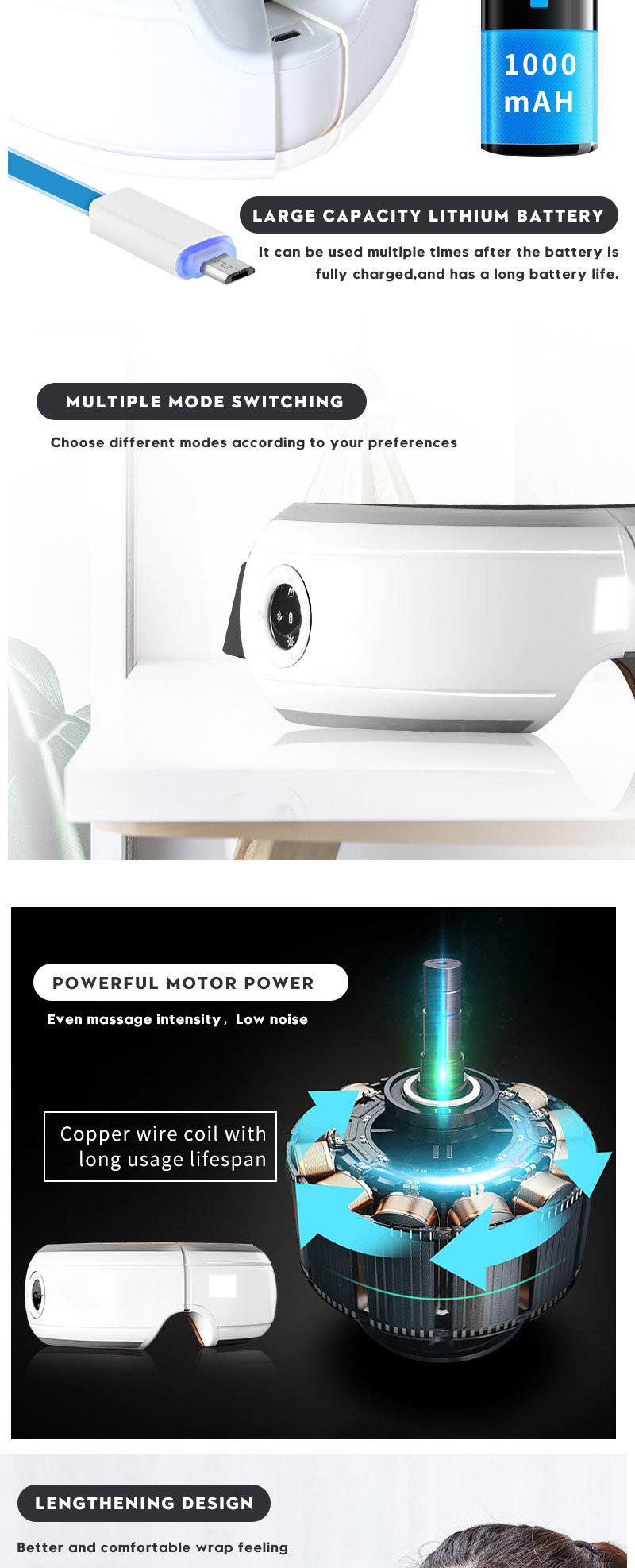 Hot Sales 180 Degree Foldable Electric Anti-Wrinkle Massage Product Eye Pain Care Massager Heating Therapy