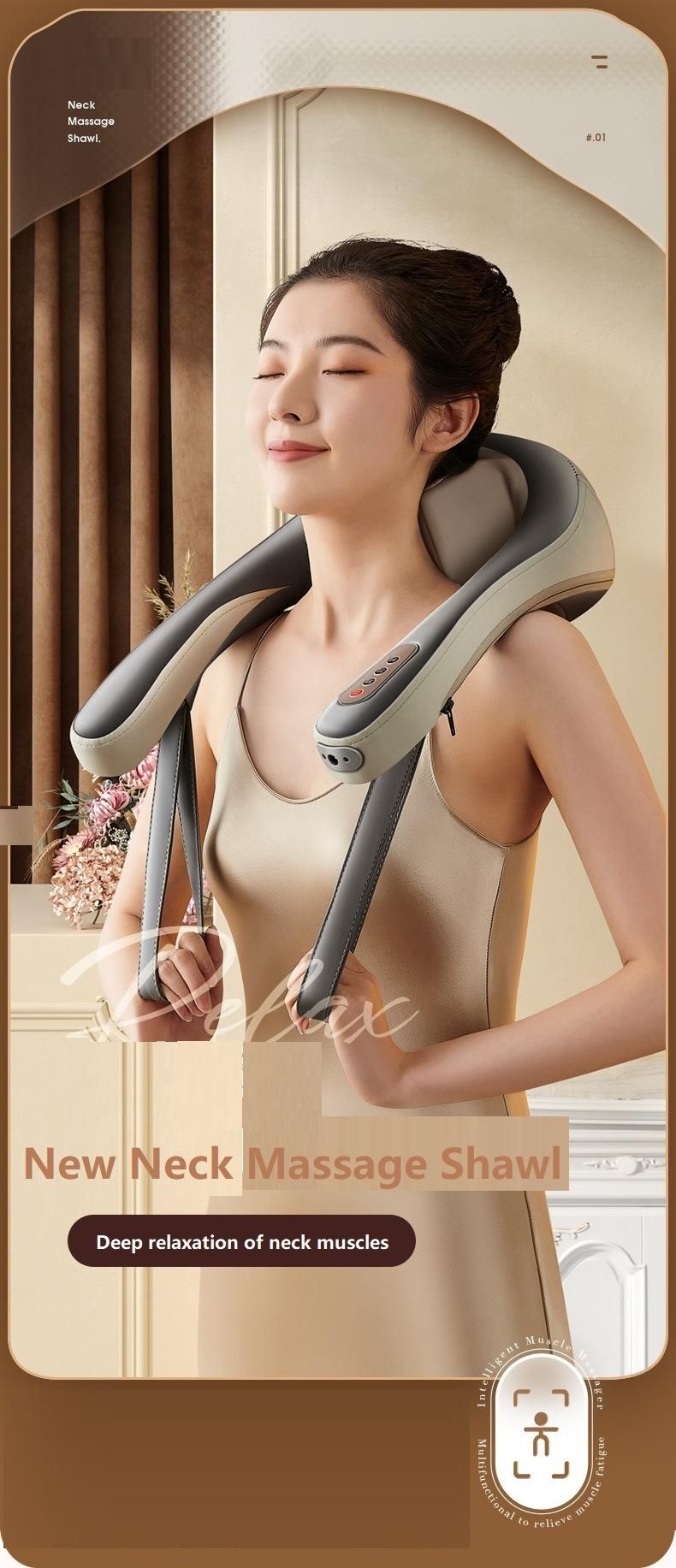 Sauron 706 Cervical Vertebra Massager Neck, Waist and Shoulder Kneading Shoulder and Neck Massage Shawl