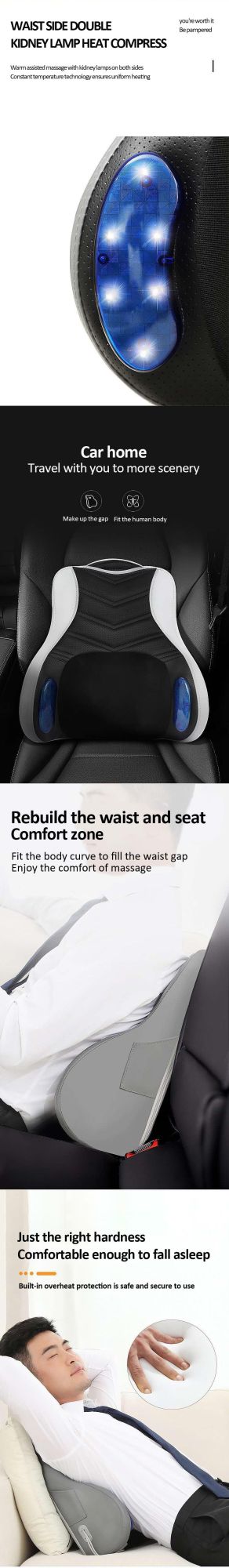 Multifunctional Massage Pillow Cushion Body Electric Neck Massager Product Car Home Cervical Shiatsu Massage