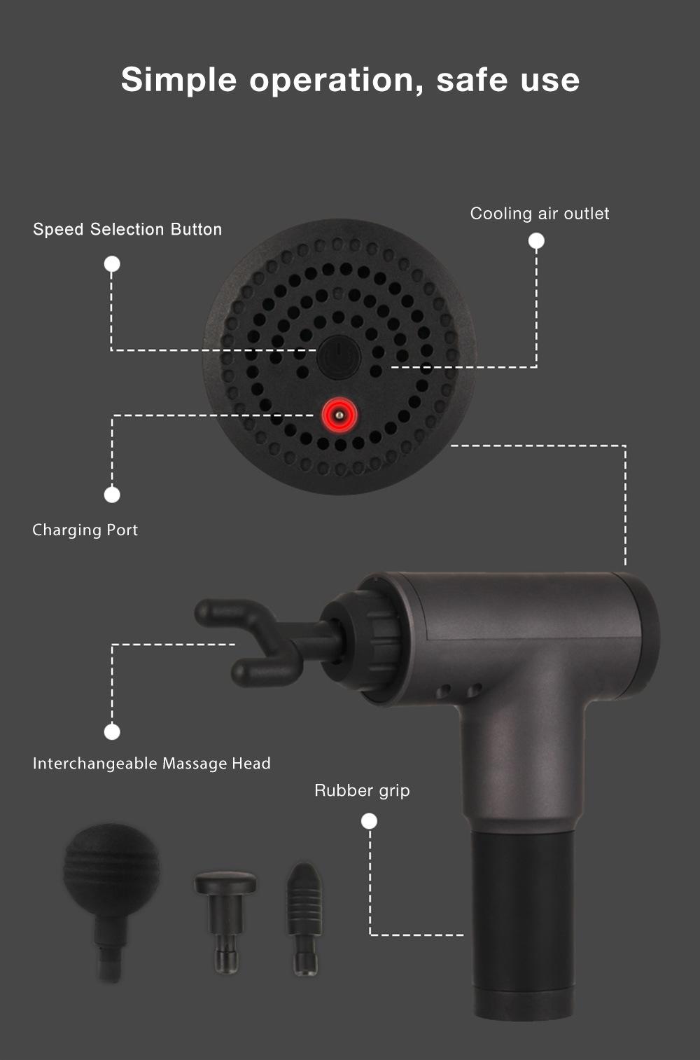 High Power Mini Muscle Massage Gun LCD Screen Gun High Speed Vibration Therapy Pain Relax Body Fascia Gun