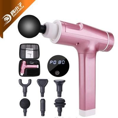 2020 Iease Professional Female Sports Massage Gun 16.8V Percussion Massager Deep Tissue Stimulator Massage Gun