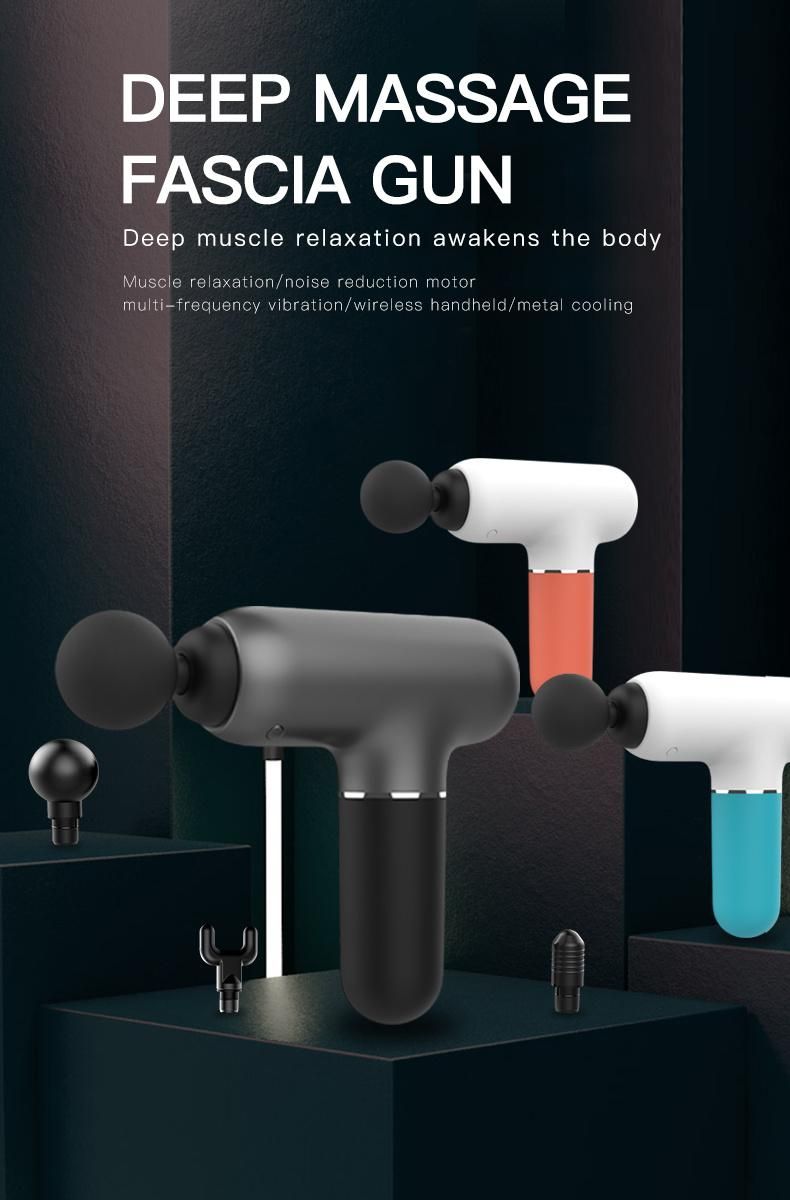 30 Speed Handheld Deep Tissue Percussion Muscle Massage Gun, 6 Head Attachments Quick Rechargeable Body Vibration Massage Gun