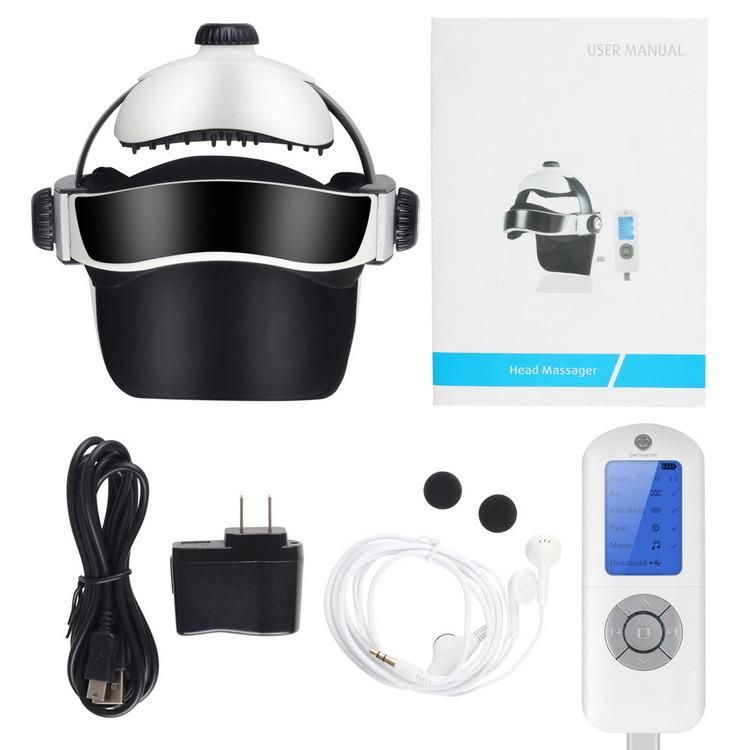 Professional Adjustable Digital Vibrating Head Massage Helmet Head Massager Machine