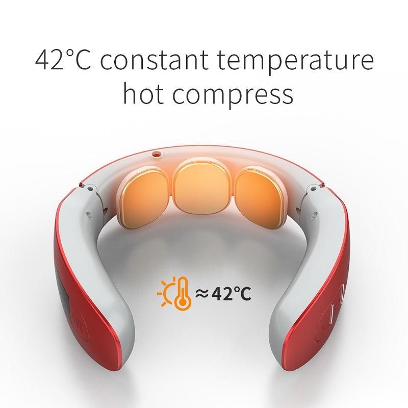 Smart Cervical Neck Massager with Two Colors and Heating Function, Multiple Massage Techniques with 5 Levels Massager Relax