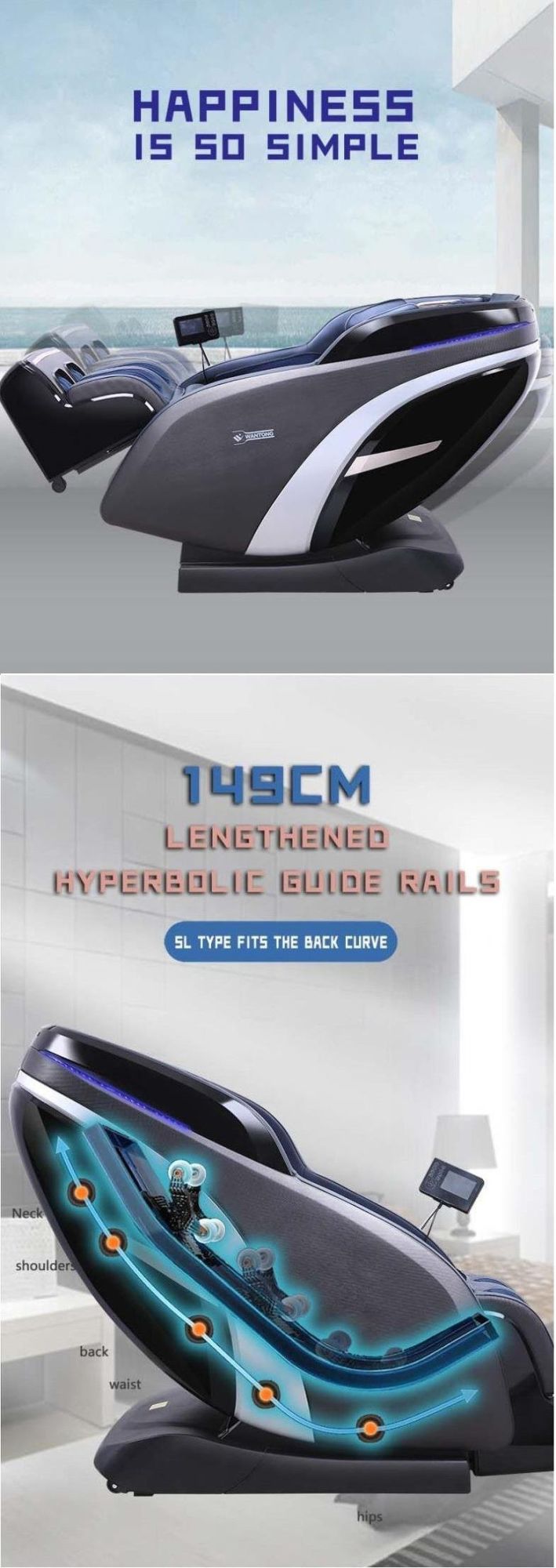 Hot 4D Electric Multi-Function Luxury Full Body Massage Chair Zero Gravity