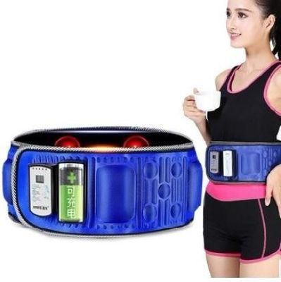 Rechargeable Vibration Fat Burning Massage Waist Trainer Trimmer Sauna Belt