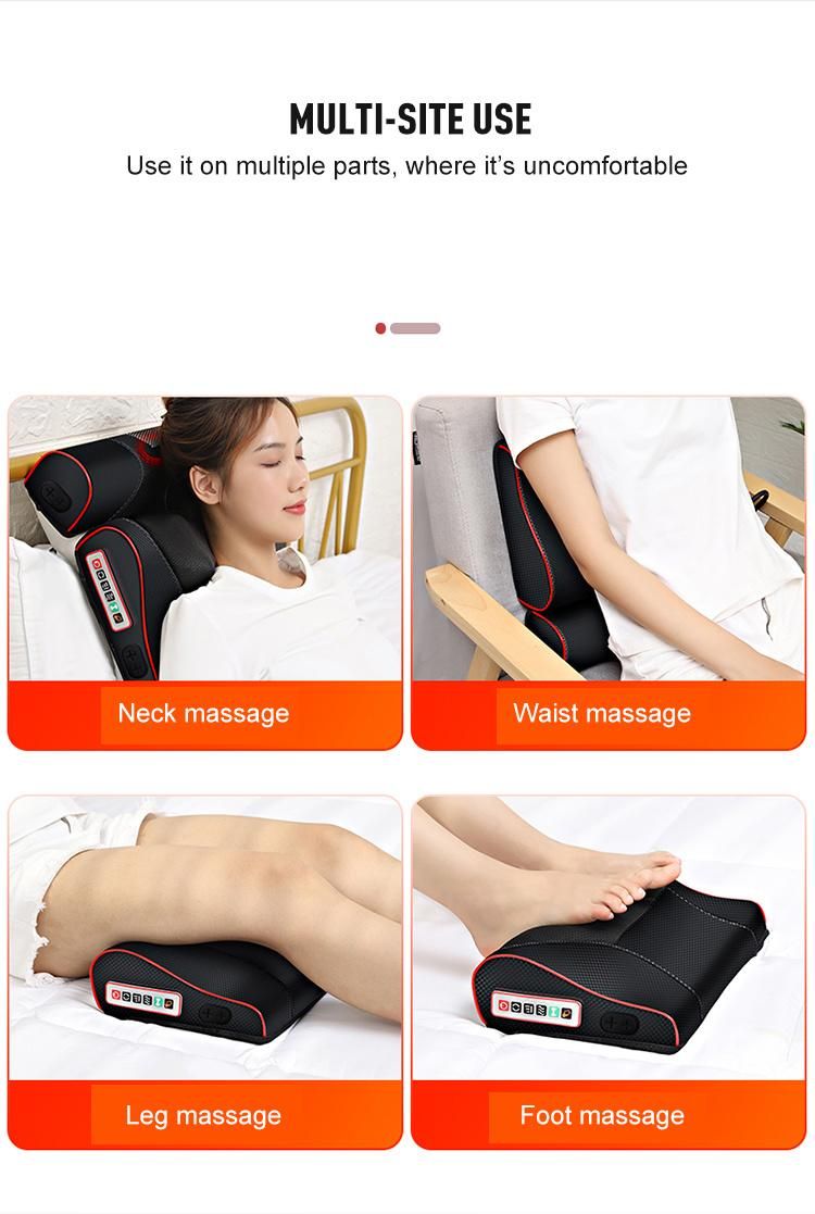 2021 Newest Design Airbag Jade Therapy Massage Pillow for Neck Shoulder Back Waist and Legs