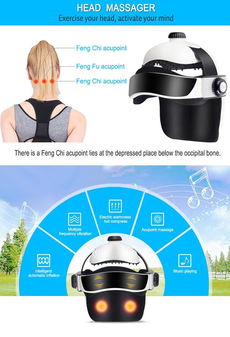 Newest Automatic Head Massager Helmet Massage with Music Player