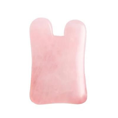 Hot Selling Natural Rose Quartz Jade Stone Gua Sha Square Shape Guasha Board for Facial Massage