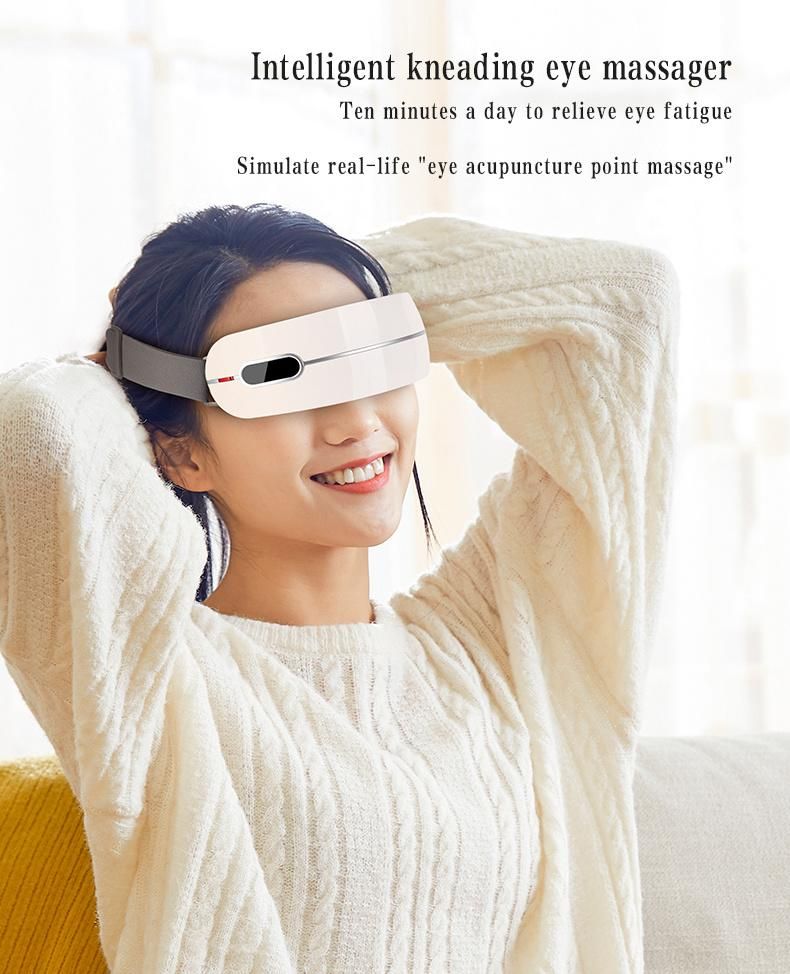 Dry Eyes Eye Strain Sore Eyes, Temple Massage Heated Eye Mask Eye Massager