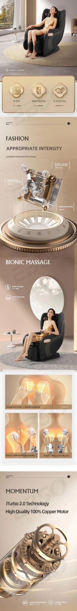 China Manufactures High Quality Body Care Luxury Family Healthcare 3D Shiatsu Massage Chair in Shenzhen