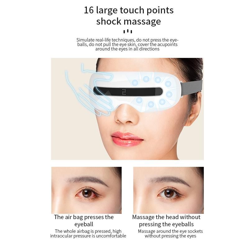 Relax and Reduce Eye Strain Dark Circles Eye Bags Dry Eye Improve Sleep Eye Massager, Ideal Mother′s Day Gifts