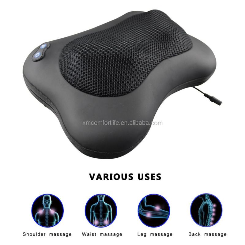 Electrical Neck Back Shiatsu Massage Pillow Car Seat Massage Pillow