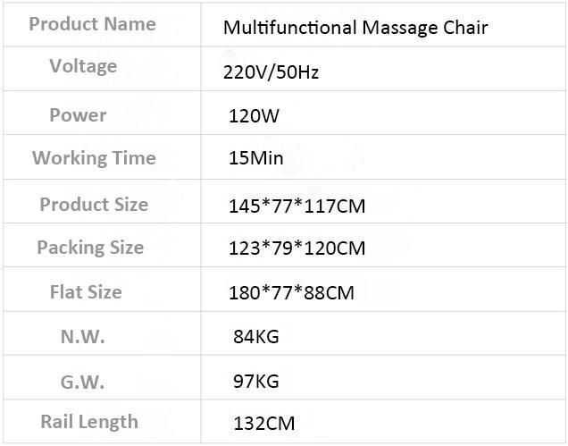 Adjustable Automatic Zero Gravity SL Guide Massage Chair