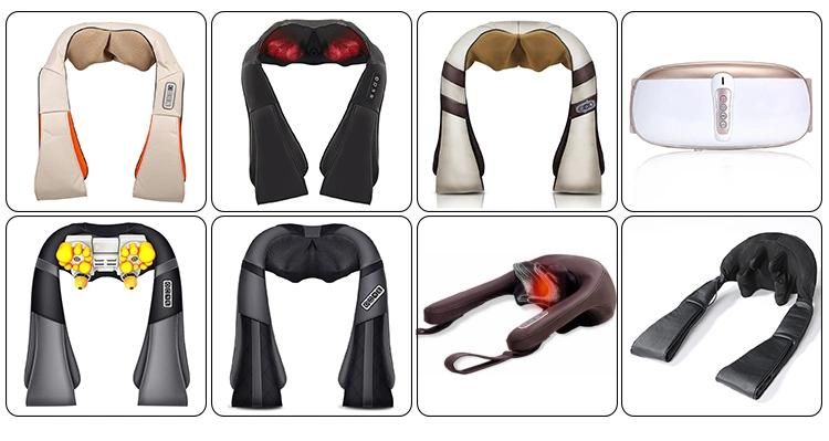 Electric Neck and Shoulder Personal Massager Body Shiatsu Massage Belt with Kneading Roller and Heating