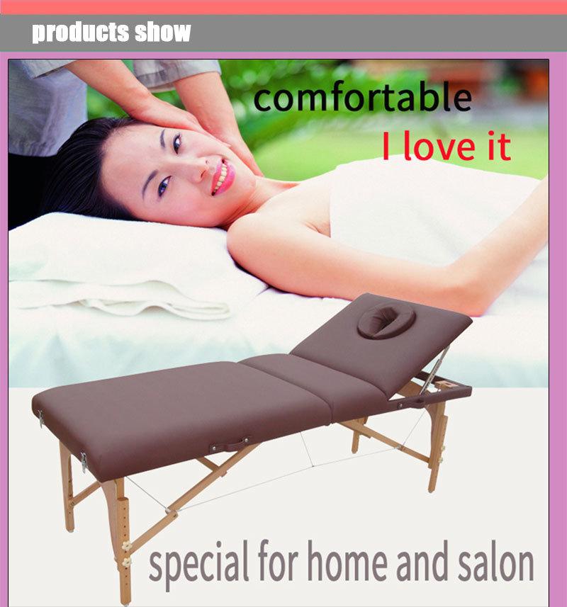 Portable Wooden Massage Table with Adjustable Backrest (MT-009-2)