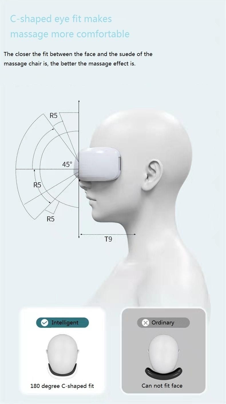 Eye Massager 4D Portable Air Pressure Eye Vibration Massager with Heat Fold