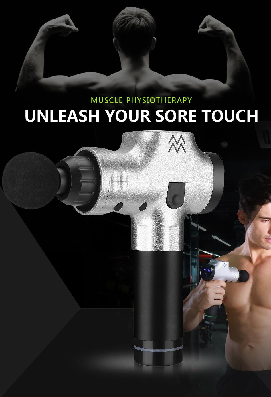 China Fascia Massage Gym Equipment Cordless Portable Deep Muscle Massage Gun